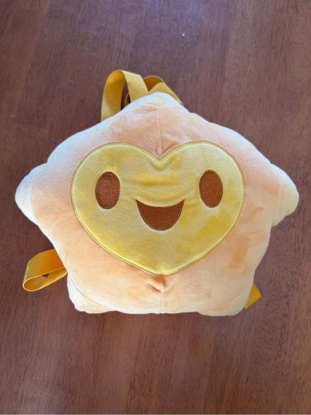 Disney Parks Wish Star Backpack with Heart Face - Yellow/Orange